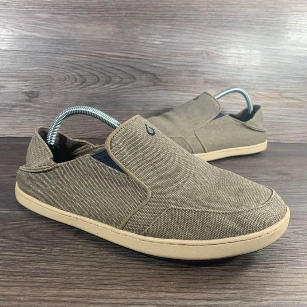 Olukai Nohea Lole Men’s Size 9 Canvas Slip On Shoes
